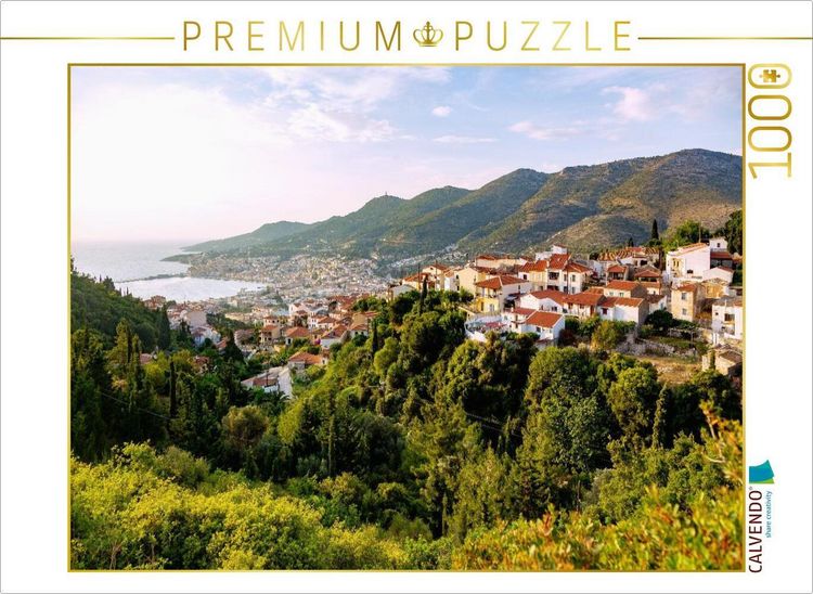 Produktbild: CALVENDO Puzzle Samos-Stadt mit Blick auf die Bucht von Vathy | 1000 Teile Lege-Gr&ouml;&szlig;e 64x48cm Foto-Puzzle f&uuml;r gl&uuml;ckliche Stunden