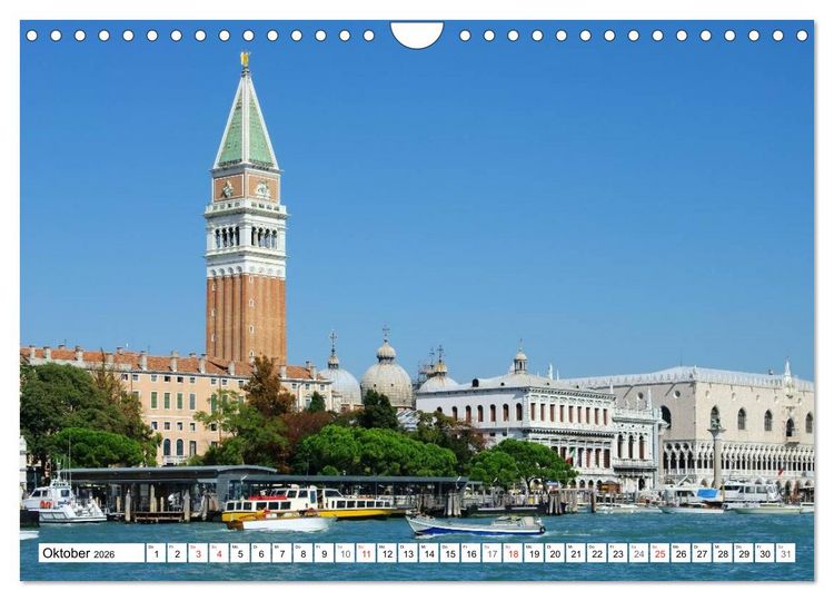 Produktbild: Venedig - Die traumhaft sch&ouml;ne Lagunenstadt (Wandkalender 2026 DIN A4 quer), CALVENDO Monatskalender