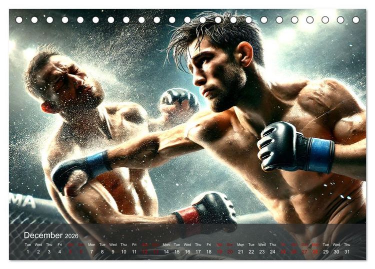 Produktbild: MMA UK - The ultimate fight (Desk Calendar 2026 DIN A5 landscape), CALVENDO 12 Month DeskCalendar