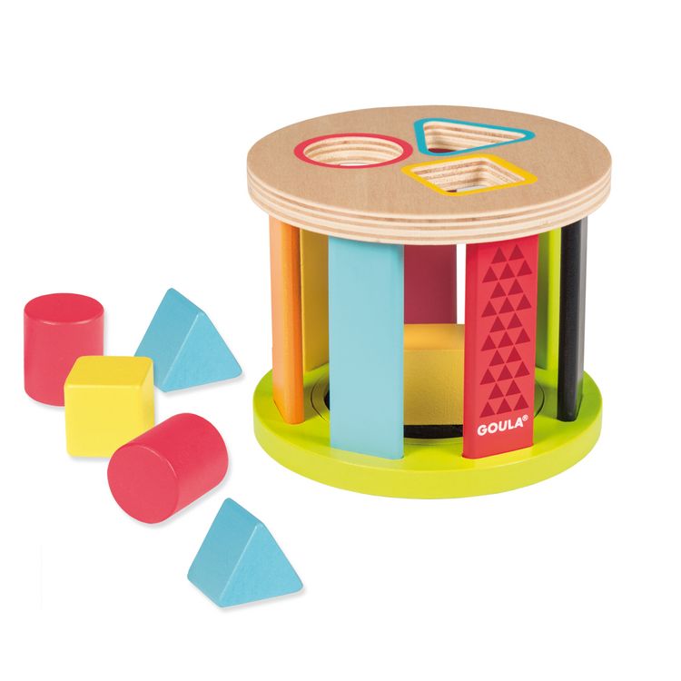 Produktbild: GOULA Geometrische Formen-Steckspiel Trommel