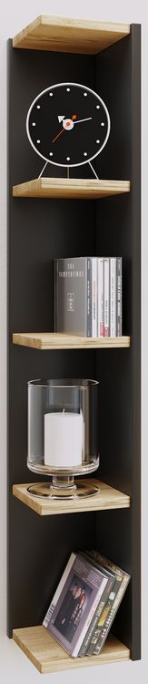 Produktbild: Holz Stand Regal Aufbewahrung Deko Eckregal Honsa