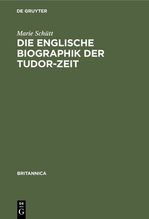 Produktbild: Die englische Biographik der Tudor-Zeit