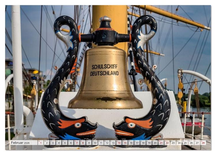 Produktbild: Letztes deutsches Vollschiff DAS SCHULSCHIFF DEUTSCHLAND (Wandkalender 2026 DIN A2 quer), CALVENDO Monatskalender