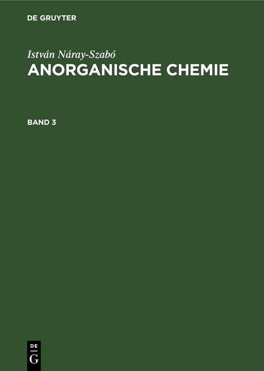 Produktbild: Anorganische Chemie. Band 3