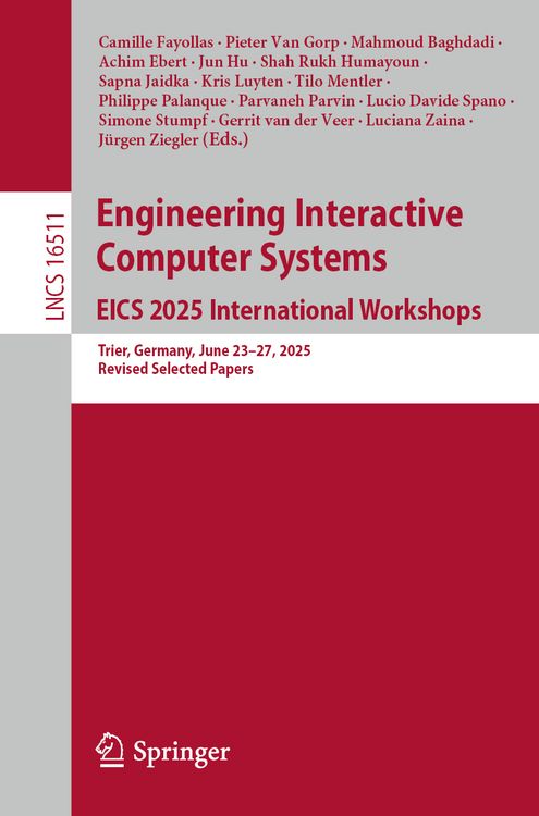 Produktbild: Engineering Interactive Computer Systems. EICS 2025 International Workshops