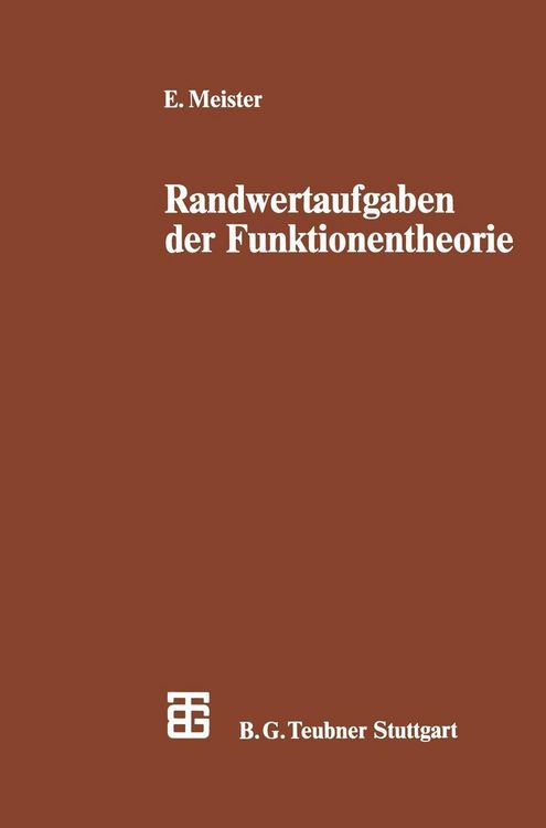Produktbild: Randwertaufgaben der Funktionentheorie