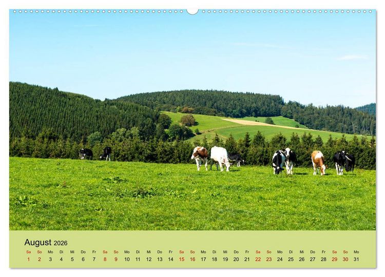 Produktbild: Pilgern im Waldecker Upland (hochwertiger Premium Wandkalender 2026 DIN A2 quer), Kunstdruck in Hochglanz