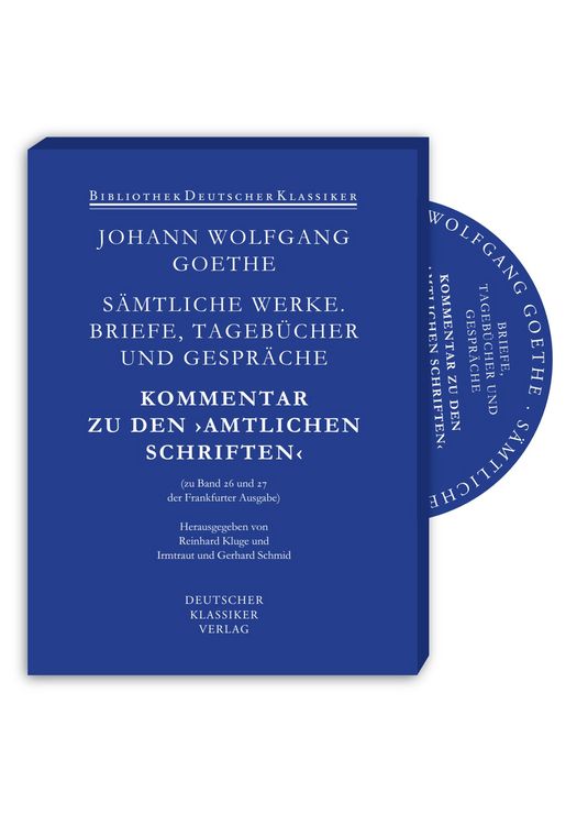 Produktbild: S&auml;mtliche Werke. Briefe, Tageb&uuml;cher und Gespr&auml;che Amtliche Schriften