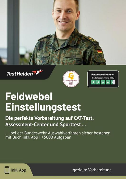 Produktbild: Feldwebel Einstellungstest: Die perfekte Vorbereitung auf CAT-Test, Assessment-C