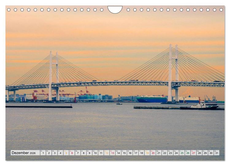 Produktbild: Japan - Tokio, Yokohama, Nagasaki (Wandkalender 2026 DIN A4 quer), CALVENDO Monatskalender