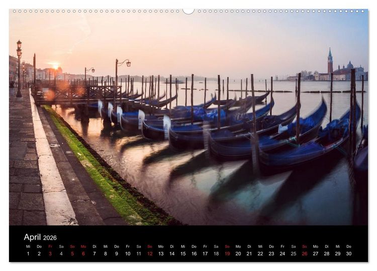 Produktbild: Venedig - Facetten einer Lagunenstadt (hochwertiger Premium Wandkalender 2026 DIN A2 quer), Kunstdruck in Hochglanz