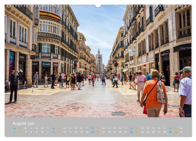 Produktbild: Malaga - andalusische Mittelmeerk&uuml;ste (Wandkalender 2026 DIN A2 quer), CALVENDO Monatskalender
