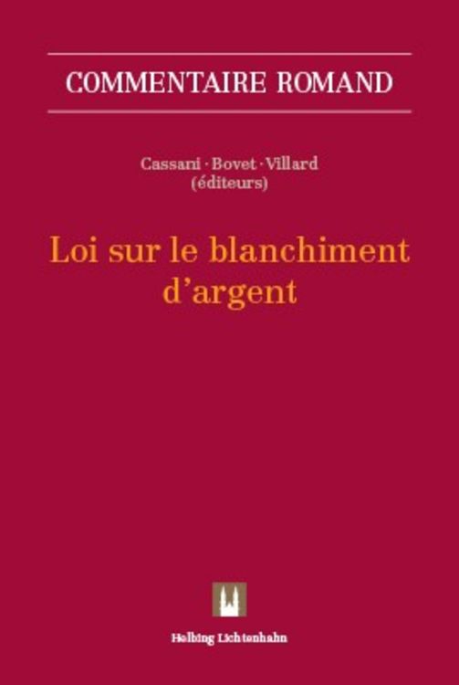 Produktbild: Loi sur le blanchiment d'argent