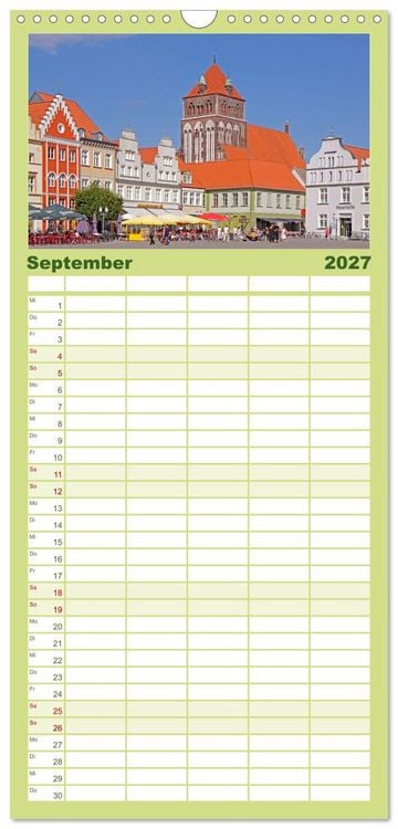 Produktbild: Familienplaner 2027 - Hansest&auml;dte in Norddeutschland mit 5 Spalten (Wandkalender, 21 x 45 cm) CALVENDO