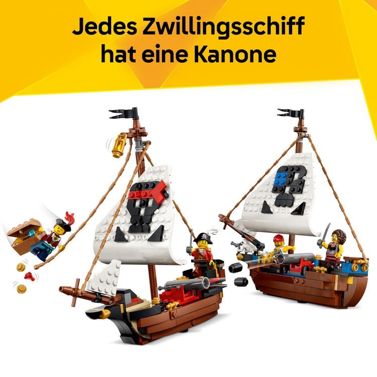 Produktbild: LEGO Creator 31387 Legend&auml;res Piratenschiff, Spielzeug ab 9 Jahren