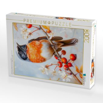 Produktbild: CALVENDO Puzzle Einheimischer Singvogel Gartenrotschwanz Malerei | 2000 Teile Lege-Gr&ouml;&szlig;e 90x67cm Foto-Puzzle f&uuml;r gl&uuml;ckliche Stunden