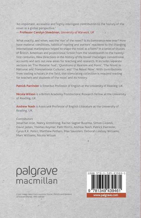 Produktbild: New Directions in the History of the Novel