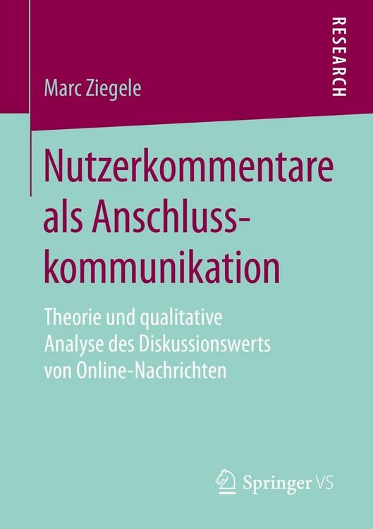 Produktbild: Nutzerkommentare als Anschlusskommunikation