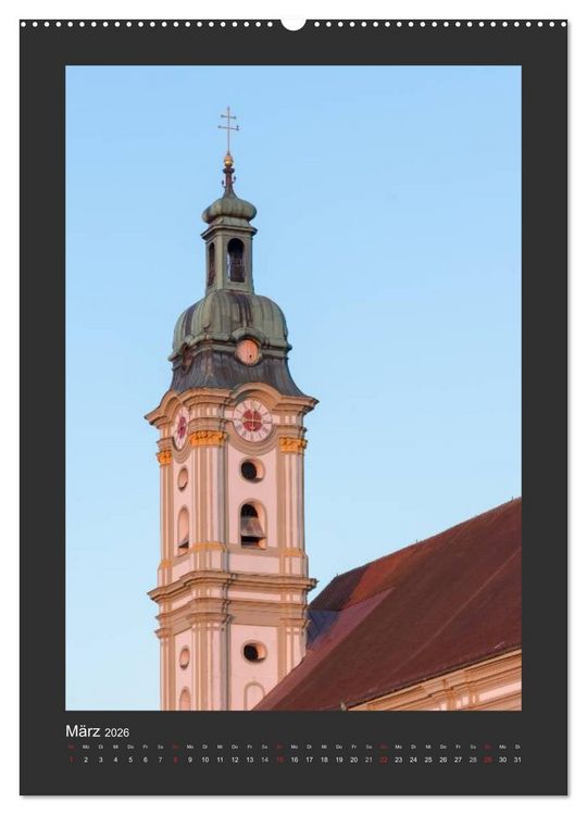 Produktbild: Kircht&uuml;rme im Landkreis F&uuml;rstenfeldbruck (hochwertiger Premium Wandkalender 2026 DIN A2 hoch), Kunstdruck in Hochglanz