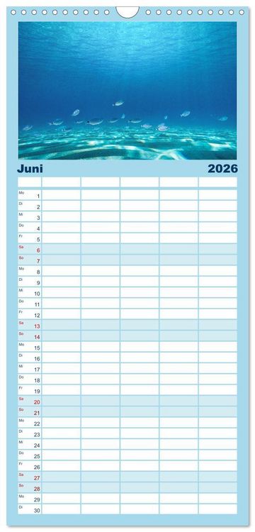 Produktbild: Familienplaner 2026 - Sardinien - Karibik des Mittelmeers mit 5 Spalten (Wandkalender, 21 x 45 cm) CALVENDO