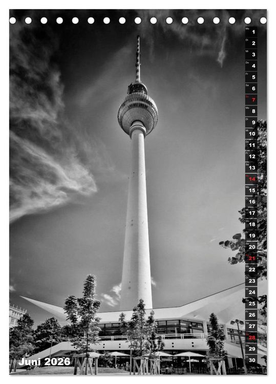 Produktbild: STADTBILDER Monochrome Momente (Tischkalender 2026 DIN A5 hoch), CALVENDO Monatskalender