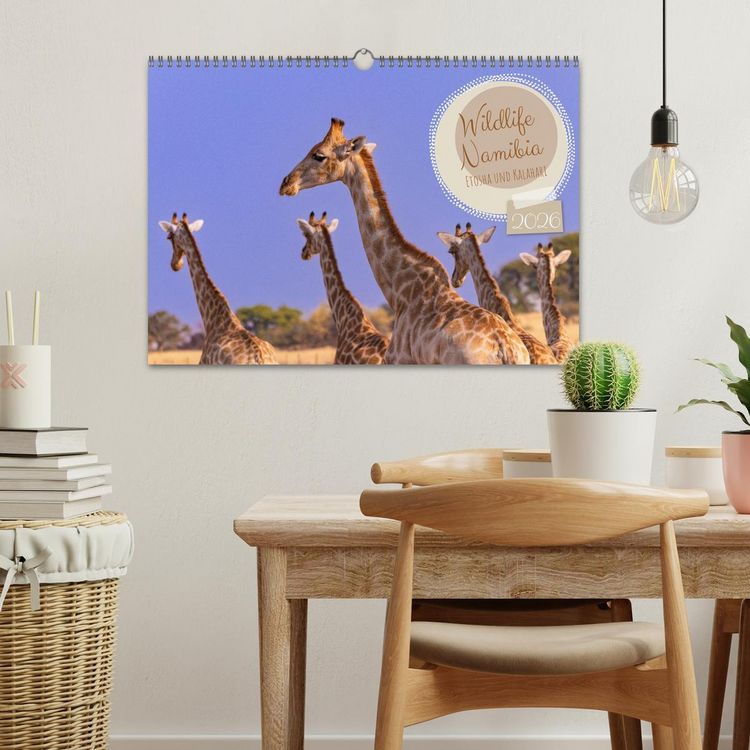 Produktbild: Wildlife Namibia - Etosha und Kalahari (Wandkalender 2026 DIN A3 quer), CALVENDO Monatskalender