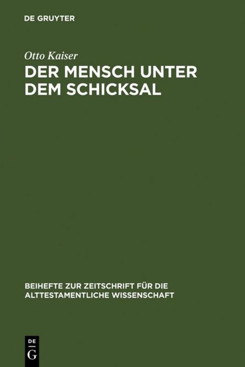Produktbild: Der Mensch unter dem Schicksal