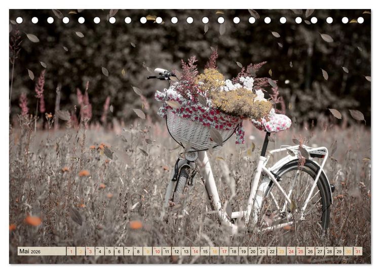 Produktbild: Fahrrad Alltag - Film Noir Style (Tischkalender 2026 DIN A5 quer), CALVENDO Monatskalender