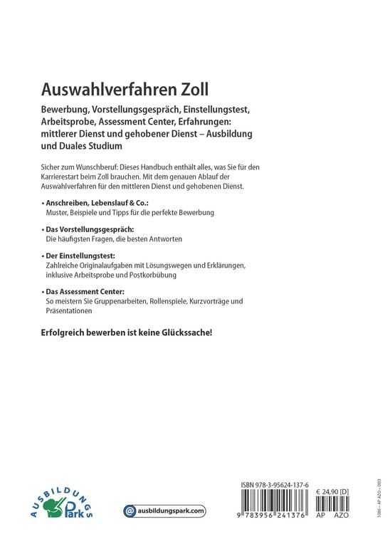 Produktbild: Auswahlverfahren Zoll