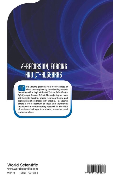 Produktbild: E-RECURSION, FORCING AND C*-ALGEBRAS