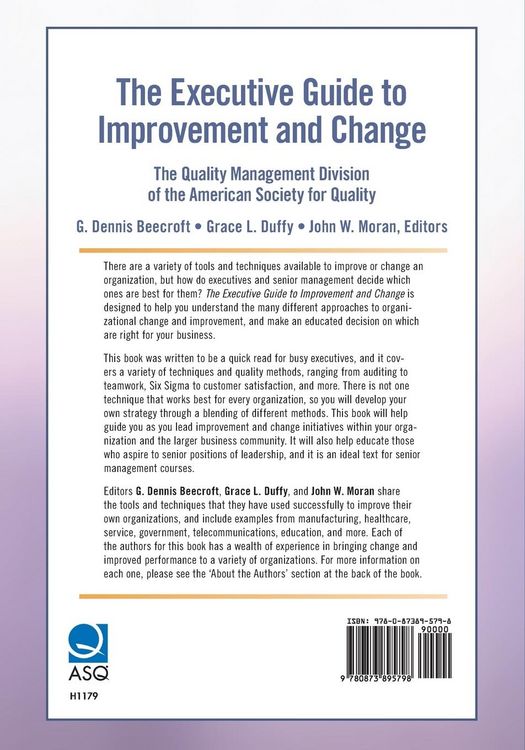Produktbild: The Executive Guide to Improvement and Change