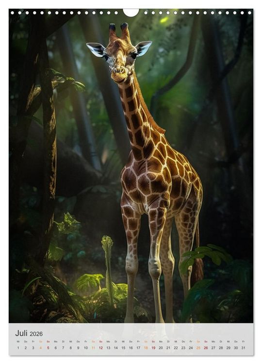 Produktbild: Wilde Tierkinder (Wandkalender 2026 DIN A3 hoch), CALVENDO Monatskalender