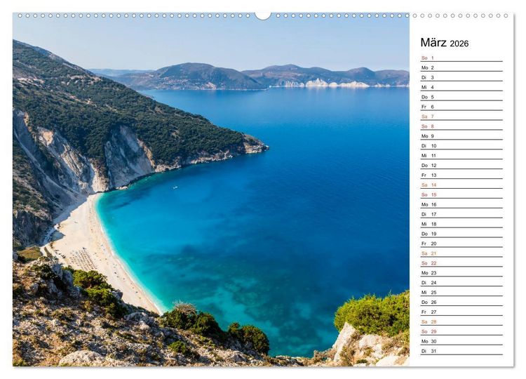 Produktbild: Griechische Inseln im Ionischen Meer (hochwertiger Premium Wandkalender 2026 DIN A2 quer), Kunstdruck in Hochglanz