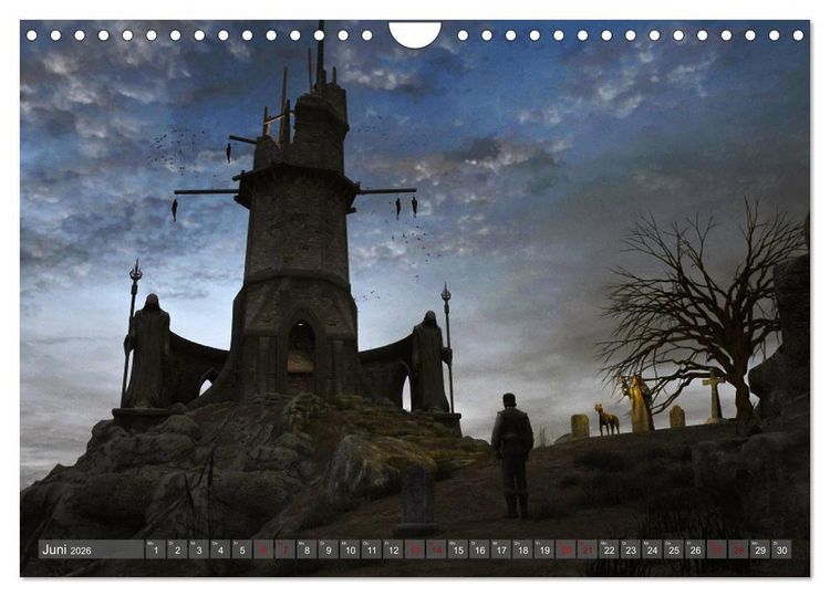 Produktbild: Helden, Drachen und Magie (Wandkalender 2026 DIN A4 quer), CALVENDO Monatskalender
