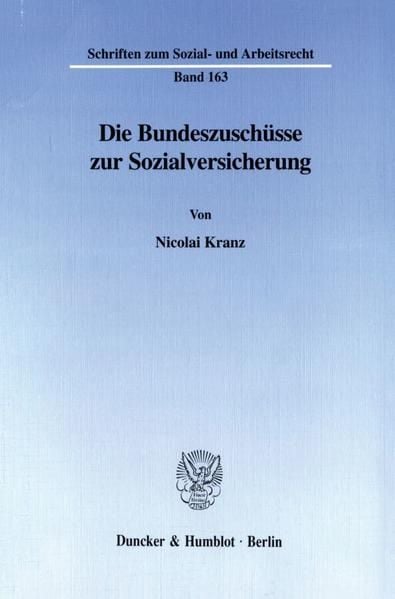Produktbild: Die Bundeszusch&uuml;sse zur Sozialversicherung.