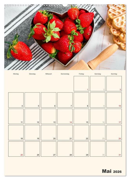 Produktbild: Obst Kalender - GESUND DURCH DAS JAHR (hochwertiger Premium Wandkalender 2026 DIN A2 hoch), Kunstdruck in Hochglanz