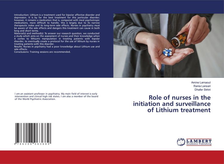Produktbild: Role of nurses in the initiation and surveillance of Lithium treatment