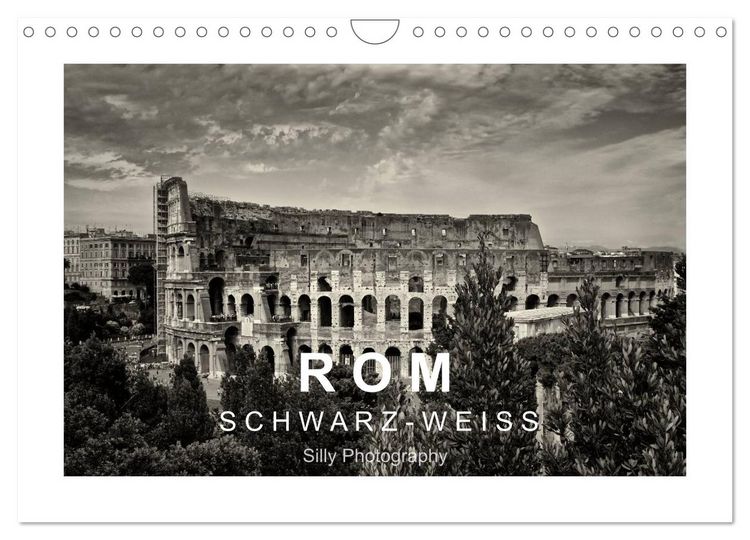 Produktbild: Rom in schwarz - weiss (Wandkalender 2026 DIN A4 quer), CALVENDO Monatskalender