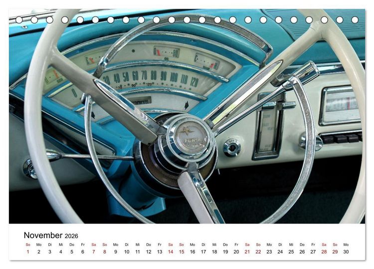 Produktbild: Klassische Armaturenbretter (Tischkalender 2026 DIN A5 quer), CALVENDO Monatskalender