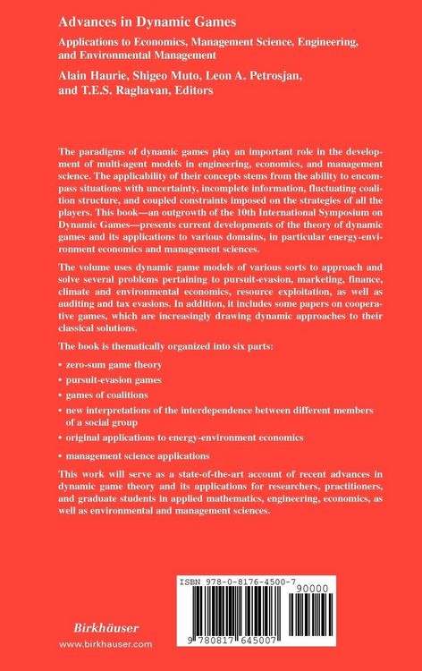 Produktbild: Advances in Dynamic Games