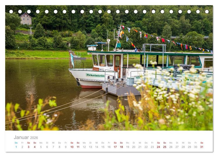 Produktbild: Sachsen - Eine stimmungsvolle Wanderung in Bildern (Tischkalender 2026 DIN A5 quer), CALVENDO Monatskalender