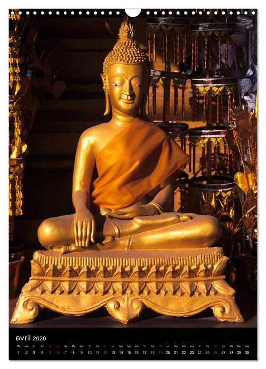 Produktbild: Bouddha Portraits du Sage (Calendrier mural 2026 DIN A3 horizontal), CALVENDO calendrier mensuel