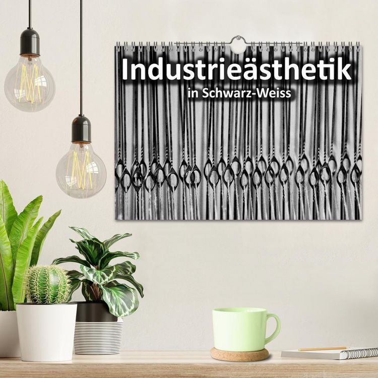 Produktbild: Industrie&auml;sthetik in Schwarz-Weiss (Wandkalender 2026 DIN A4 quer), CALVENDO Monatskalender