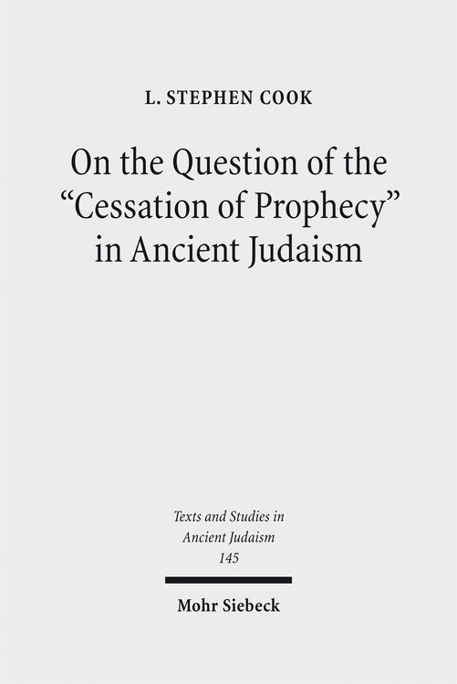 Produktbild: On the Question of the "Cessation of Prophecy" in Ancient Judaism