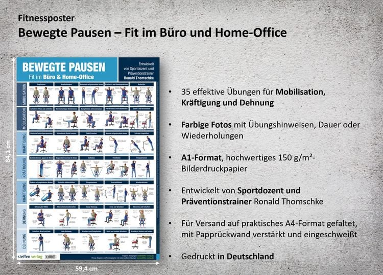 Produktbild: Fitnessposter Bewegte Pausen