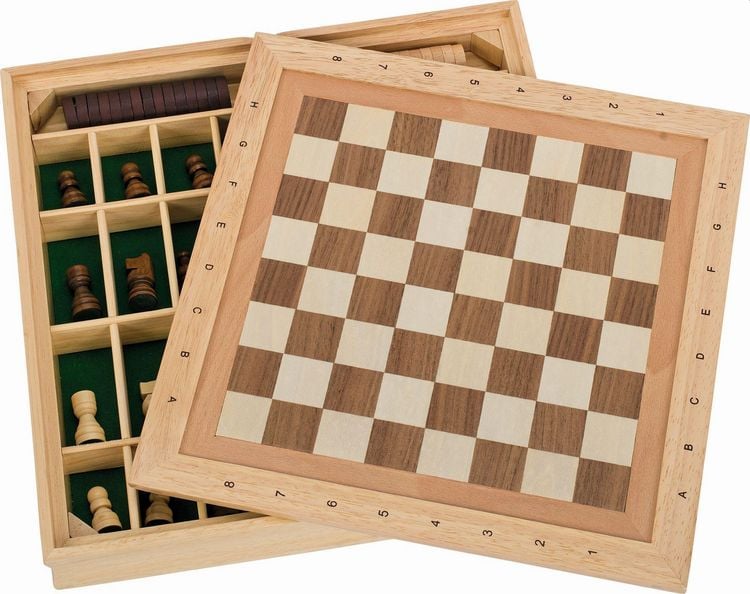 Produktbild: Goki 56953 - Spiele-Set Schach, Dame und Mühle