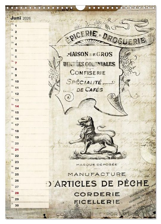 Produktbild: Vintage Welten (Wandkalender 2026 DIN A3 hoch), CALVENDO Monatskalender