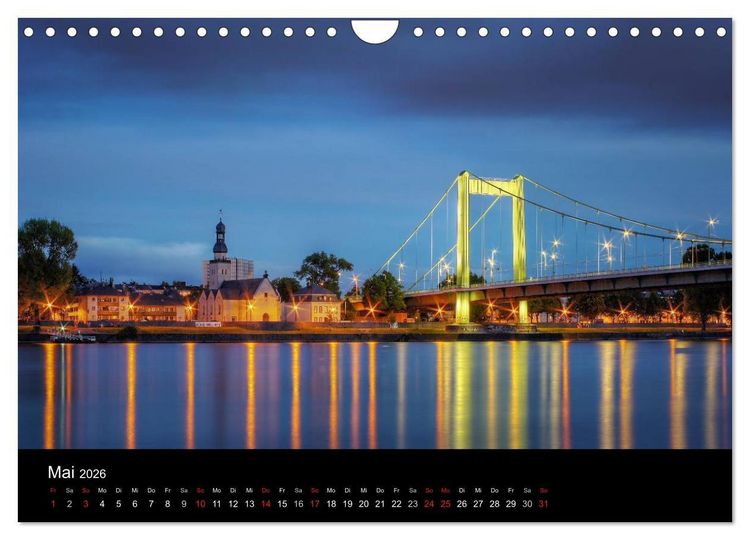 Produktbild: k&ouml;ln dunkel bunt - Die Stadt in anderem Licht! (Wandkalender 2026 DIN A4 quer), CALVENDO Monatskalender