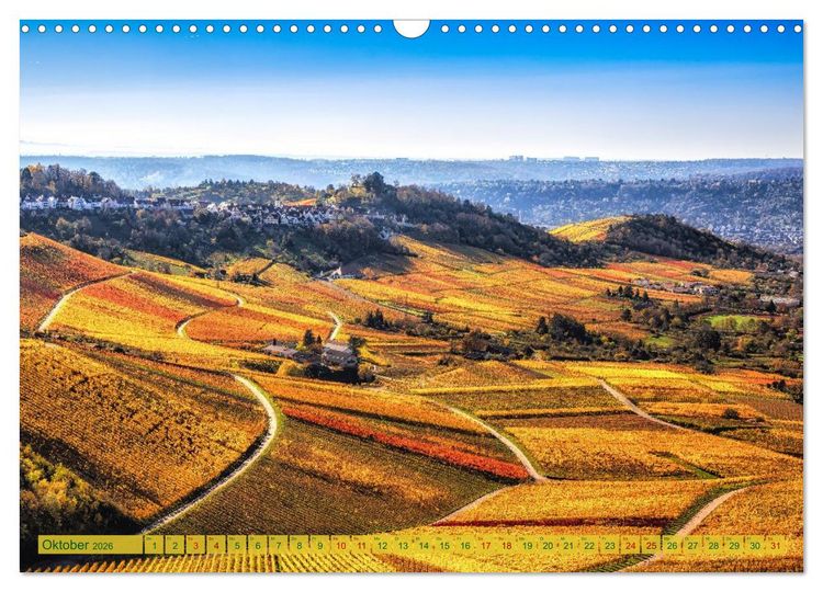Produktbild: Malerisches Stuttgart (Wandkalender 2026 DIN A3 quer), CALVENDO Monatskalender