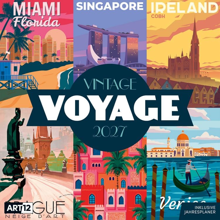 Produktbild: Vintage Voyage Kalender 2027 - 30x30 - Art12